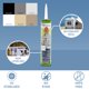 thumbnail image 3 of Sellador Dicor 551LSG-1 Gris 311 ml para Techo de Autocaravana, 3 of 6