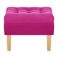 Bodevir - Pouf Wood 1C Felpa 05 Fucsia