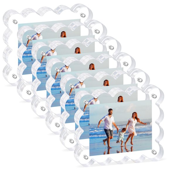 Marco de fotos magnético de acrílico Novacrylion 2x3 pulgadas - Pack de 6
