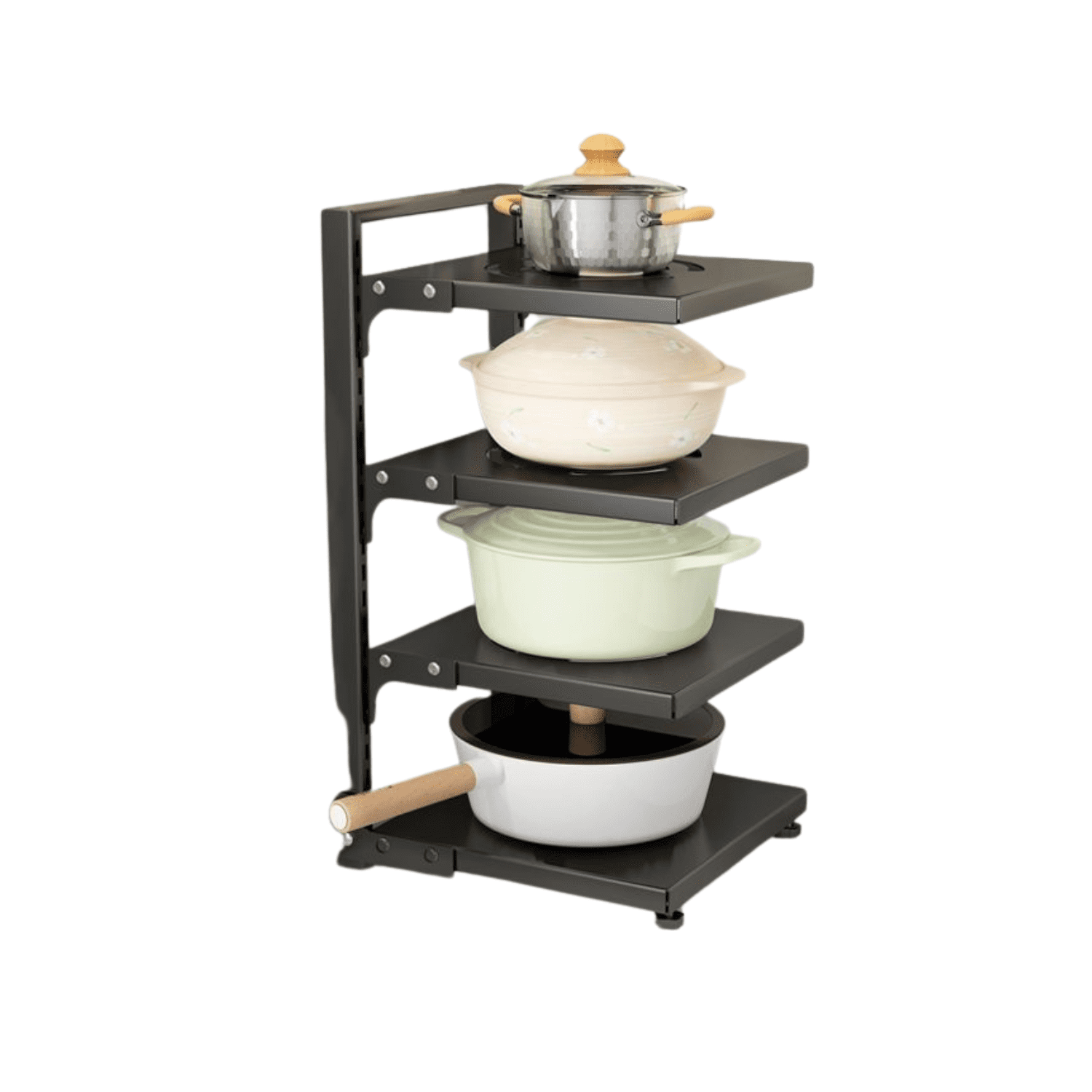 Click Ventas - Organizador De Cocina Para Ollas Y Sartenes 4 Niveles Acero