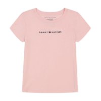 Camiseta Tommy Hilfiger De Manga Corta Para Niñas De 12 A 14 Años, Color Rosa