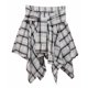 thumbnail image 2 of Falda Asimetrica Cuadrillé Para Mujer Estilo Casual Fiesta gris Talla Única, 2 of 4