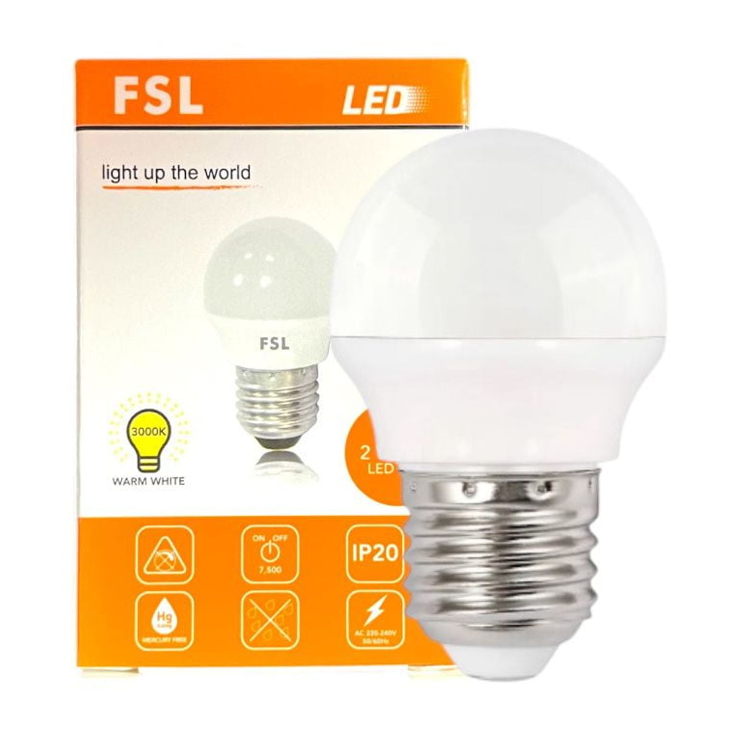 Pack X10 Guirnalda Led Decorativa G45 2w/e27 Color Blanco Calida -fsl