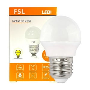Pack X10 Guirnalda Led Decorativa G45 2W/E27 Color Blanco Calida -Fsl