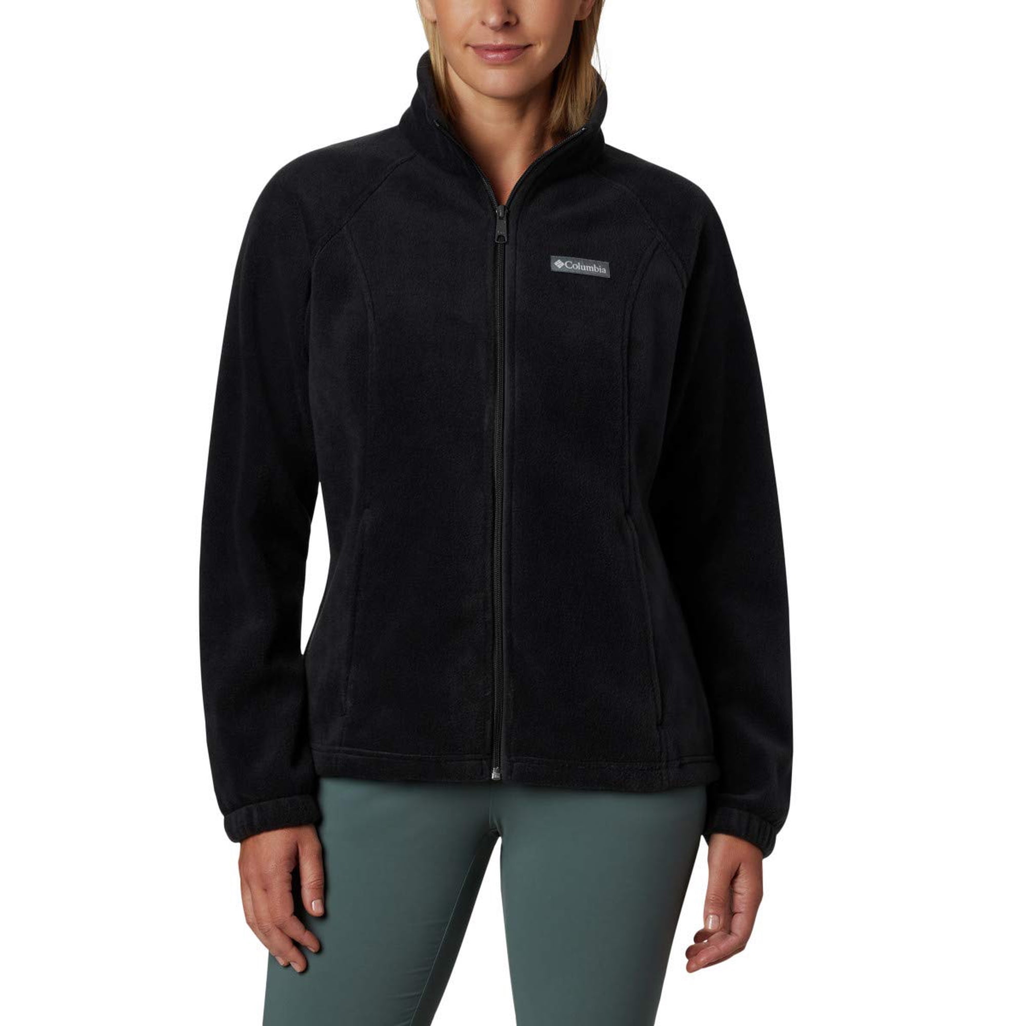Chaqueta Columbia Benton Springs Con Cierre Completo Para Mujer, Color Negro
