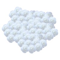 Bothyi - Mini Cabezas De Rosas Artificiales, Cabezas De Flores Sin Tallo Para Mesa, Decoración Del Hogar, Blanco