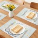 thumbnail image 2 of Juego de 6 Manteles Individuales de Estilo Rústico para Decoración de Mesa de Comedor Interior y Exterior Lavables con Diseño Floral Verde 45*30cm, 2 of 6