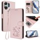 thumbnail image 2 of Funda Billetera con Relieve de Gato para Honor X6D, Rosa, 2 of 6