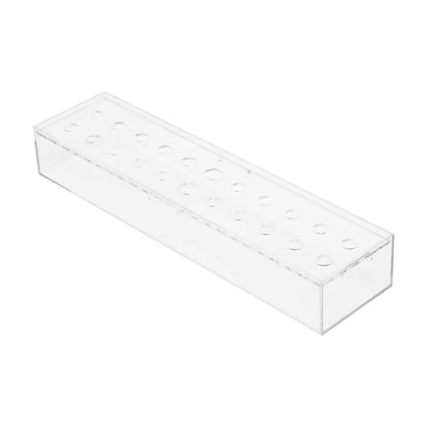 Bothyi - Florero Rectangular Florero De Acrílico Florero Para Mesa Centro De Mesa Hogar Boda 45X10X6.5Cm 22 Agujero