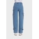 thumbnail image 3 of Jeans Mujer Recto Cargo Ojetillo Azul, 3 of 4