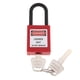 thumbnail image 4 of Seguridad Bloqueo de seguridad Candado con llave diferente pvc acero inoxidable rojo, 4 of 5
