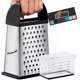 thumbnail image 1 of Rallador de queso Gorilla Grip XL de 4 lados con recipiente de acero inoxidable, 1 of 9