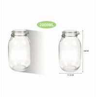 Genérico - Frasco Hermetico De Vidrio 2000Ml