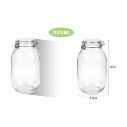 Genérico - Frasco Hermetico De Vidrio 2000Ml