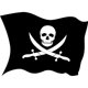 thumbnail image 1 of Decomural Skull And Crossbones Pirate Flag WS-18158, 1 of 2