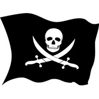 Rienda Libre Graphics - Decomural Skull And Crossbones Pirate Flag Ws-18158
