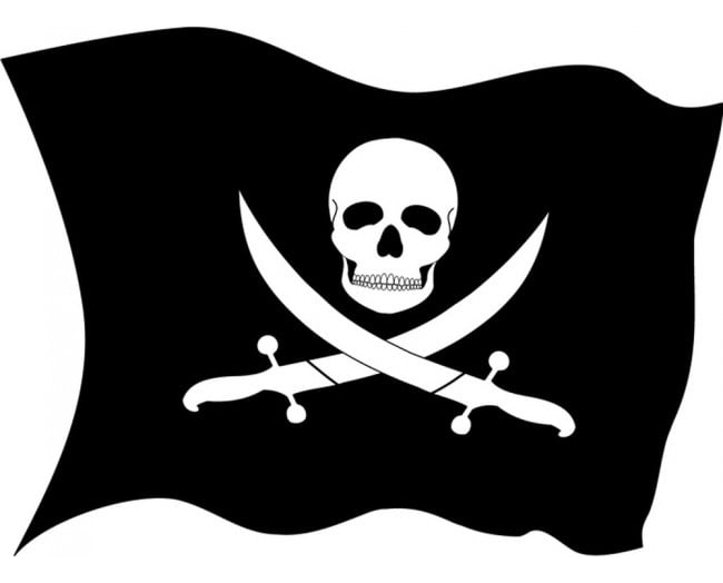 Rienda Libre Graphics - Decomural Skull And Crossbones Pirate Flag Ws-18158
