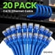 thumbnail image 2 of Cable Ethernet GearIt Cat 6 de 25 pies (7,6 m), paquete de 20, azul, 2 of 9
