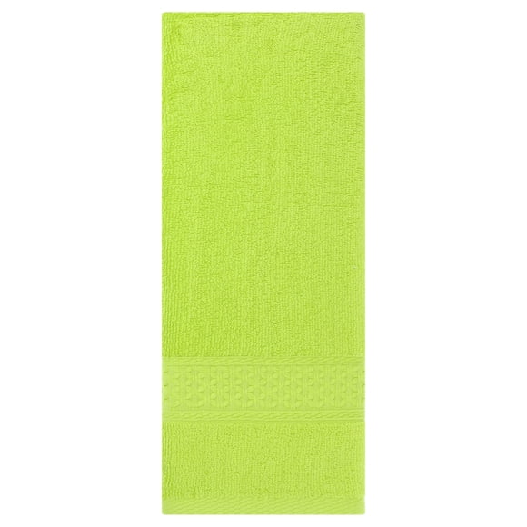 REGALWOVEN Patrón Texturizado Sólido Toallas de Mano Algodón Absorbente Suave Juego de Toallas Decorativas (13 x 30 Pulgadas) Verde Claro 2 Piezas