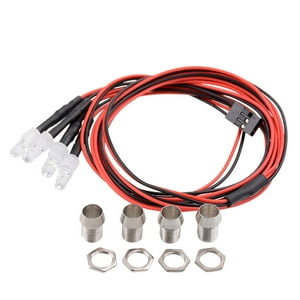 Genérico - Faros Traseros Para 1/5 1/8 1/10 1/12 1/16 Rc Car Truck 4 Kit De Luces Led