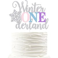 Domoo Of Dreams - Fiesta De Primer Cumpleaños De Cake Topper Winter Onederland Snowflake