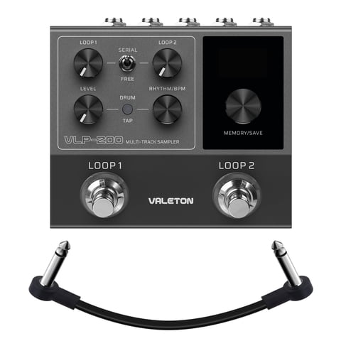 Pedal Looper Valeton Vlp-200 Estéreo De Doble Pista Para Guitarra