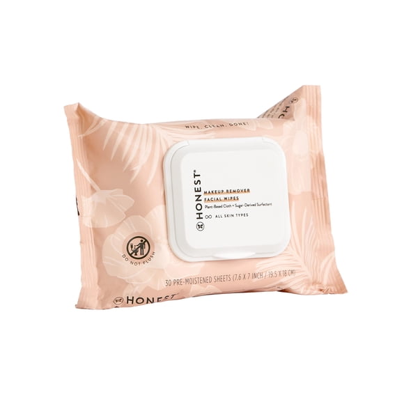 Toallitas desmaquillantes faciales Honest Beauty, 30 unidades