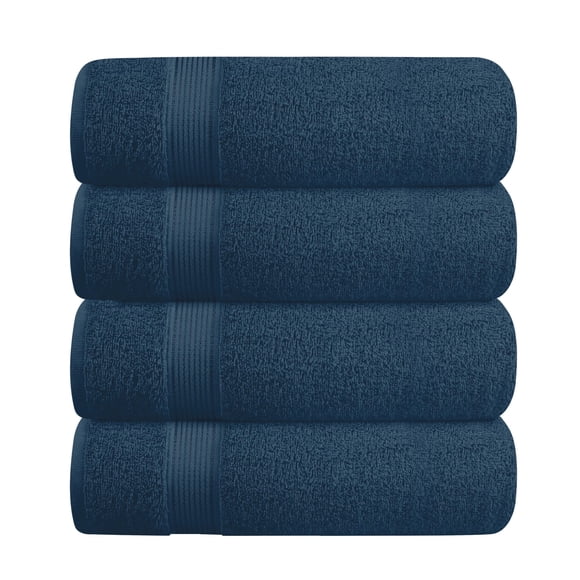 Juego de toallas de baño Belizzi Home Ultra Soft, paquete de 4, color azul mineral