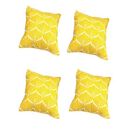 Genérico - Set De 4 Fundas De Cojin Bordadas 45X45Cm Amarillo