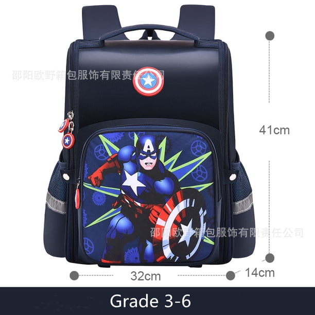 Disney Marvel School Bags For Boys Spider Man Captain America Primary Student Shoulder Orthopedic Backpack Kids Gifts Mochilas
