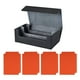 thumbnail image 1 of Caja De Baraja De Cartas Coleccionables, Juguete De Tarjeta De Recolección Fuerte, Estuche Para Tarjetas Deportivas De Cuero PU, Negro, Gris Y Naranja, 1 of 5