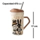 thumbnail image 2 of Mug De Cerámica, Con Tapa Y Bombilla, Kawaii 470 Ml, 2 of 3