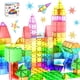thumbnail image 1 of Set de construcción PicassoTiles, 60 piezas, azulejos magnéticos de construcción 3D, 1 of 9