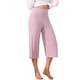thumbnail image 4 of INSPIRE CHIC Pantalones Capri de Cintura Alta para Mujer, Pierna Ancha, Yoga, Pantalones de Salón con Cintura Elástica M Rosa, 4 of 6