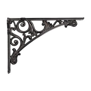 Magideal - Soporte De Estante, Soporte De Pared, Soporte De Ángulo, Soporte De Estante, Fijación De Pared Con Diseño Nostálgico Para Una Encantadora Decoración D Negro