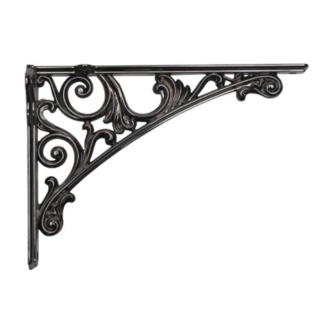 Magideal - Soporte De Estante, Soporte De Pared, Soporte De Ángulo, Soporte De Estante, Fijación De Pared Con Diseño Nostálgico Para Una Encantadora Decoración D Negro