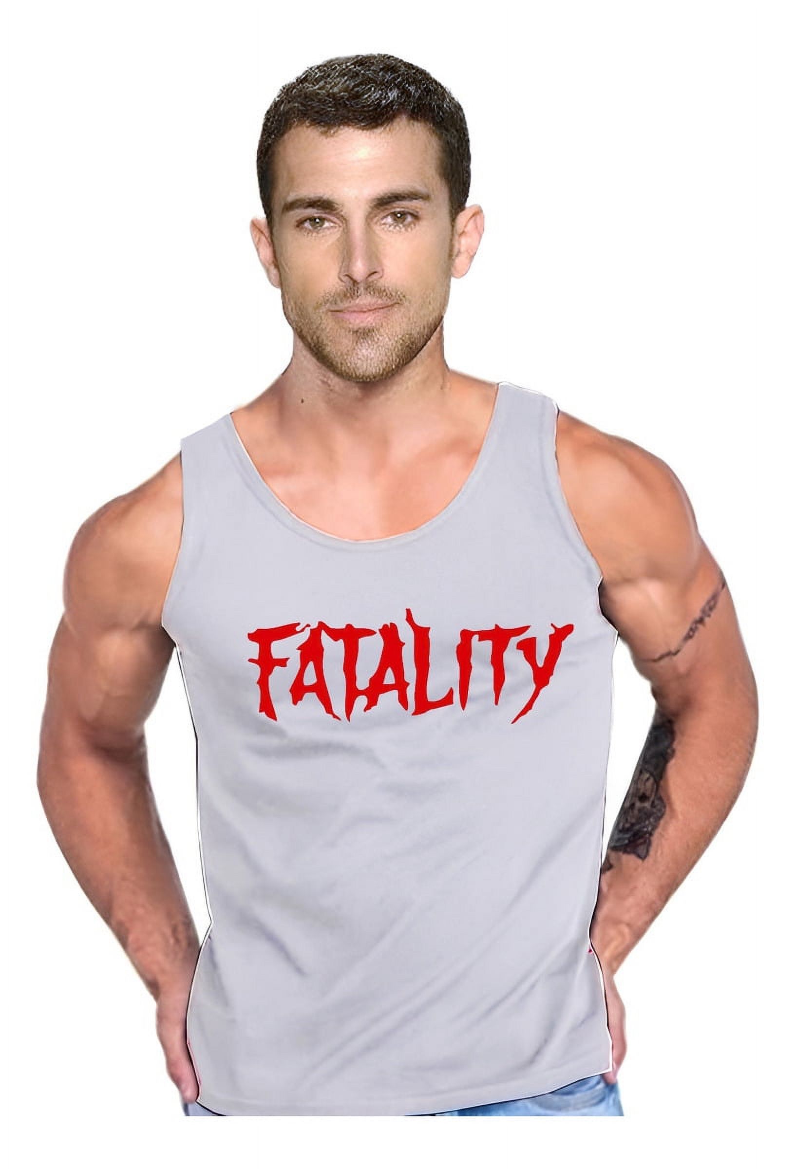 Persodesign - Polera Diseño Fatality Tank Gym Musculosa Talla 2Xl Gris Hombre
