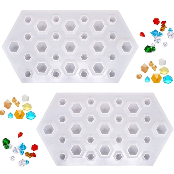 Molde De Silicona 3d Diamante Gema Para Resina Arcilla Y Epoxi