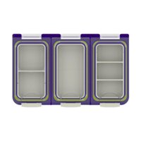 Ioensy - Caja De Bolsillo Con Bandeja Para Aparejos De Pesca, Ideal Para Pesca Con Mosca, Agua Dulce Y Salada, Color Morado.