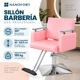 thumbnail image 2 of Silla Sillon Barberia Estetica Hidraulico Giro 360 Grados De Respaldo Fijo Soporta 150 Kg Rosa, 2 of 8