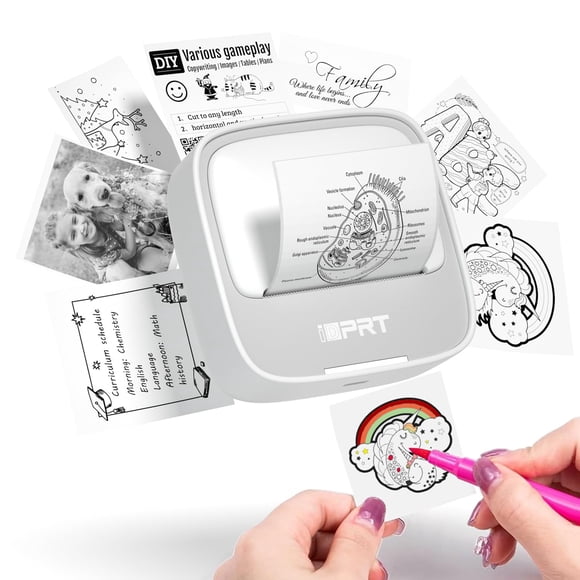 Mini impresora iDPRT Printer-01 con papel adhesivo y aplicación gratuita