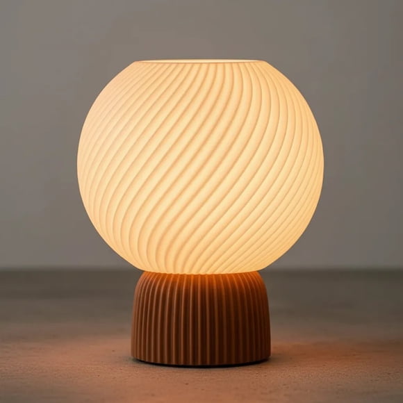 Lámpara Mesa Velador Brown Glow Luz Cálida E27 + Ampolleta