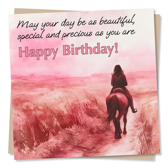 Tarjeta de cumpleaños Nokular 135x135 mm para hija
