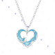 thumbnail image 2 of Collar de plata de ley con forma de corazón ondulado y epoxi, 2 of 2