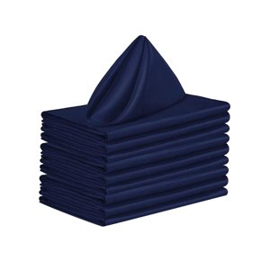 Magideal - 10 Servilletas De Mesa De , 18,90 Pulgadas X 18,90 Pulgadas, Servilletas Cuadradas Elegantes Lavables Y Reutilizables Para Uso Doméstico, Hoteles Azul Oscuro