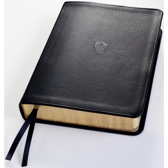 Biblia de estudio NKJV Andrews University Press de cuero genuino negro