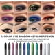 thumbnail image 5 of Juego de 15 lápices delineadores de ojos en gel con purpurina, color verde, azul, marrón y blanco, lápices de colores para ojos contra el agua, lápiz delineador de ojos en gel negro para mujer, resist, 5 of 8