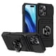 thumbnail image 2 of Para Apple iPhone 16 Pro Max Funda de Teléfono con Soporte de Anillo para Dedo y Pata de Apoyo, Ranuras para Tarjetas, Resistente a Golpes de Alta Resistencia, Protectora Resistente Que Funciona con, 2 of 7