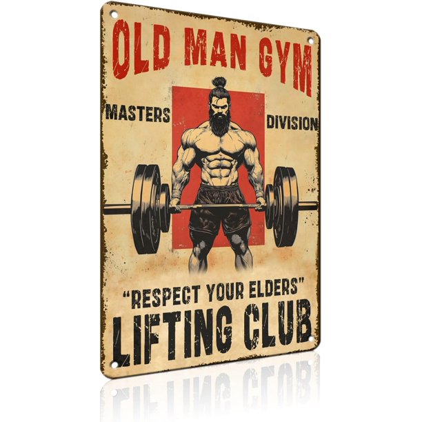 Letrero estaño metal gimnasio no dejas entrenar envejeces vintage arte pared hogar boxeo club 30x40cm