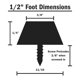 thumbnail image 4 of Patas para tabla de cortar Walrus Oil 1,3 cm negro, paquete de 8, 4 of 4